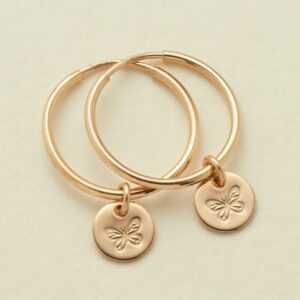 Lightweight Flower Hoop Earrings