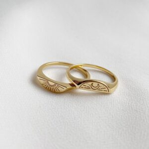 Sunset Sunrise 2 Piece Stacking Ring