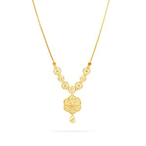 Intricate Jali Design 22 KT Gold Necklace