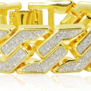 18K Gold 8 inch Link Bracelet For Men