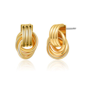 18K Gold Audrey Earrings | Gold Knot Earrings