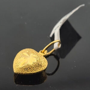 22K Solid Gold Heart Pendant