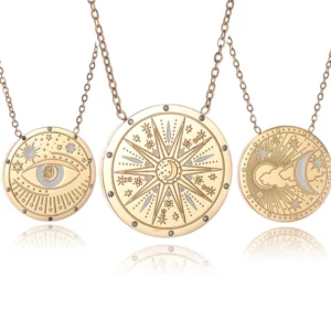 Trendy Horoscope Gold Necklace