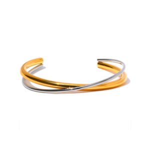 18k Gold Simple, Personalized, Fashionable, Lightweight And Luxurious Open Cuff Bangle