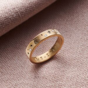 Vintage Men’s Rings Star Moon Cutout Rings